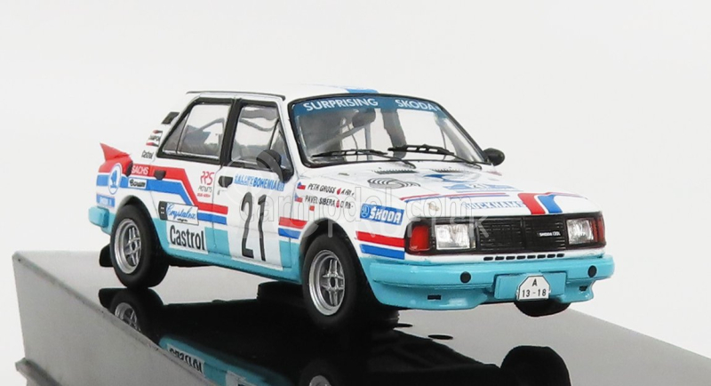 Ixo-models Škoda 130lr N 21 Rally Bohemia 1988 P.sibera - P.gross 1:43 Biela svetlomodrá červená