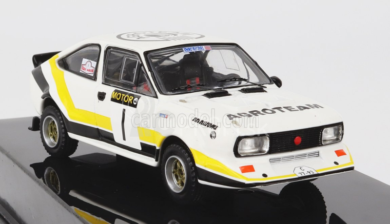 Ixo-models Škoda 160rs Mtx N 1 Rally Příbram 1984 V.blahna - P.scovanek 1:43 Biela Čierna Žltá