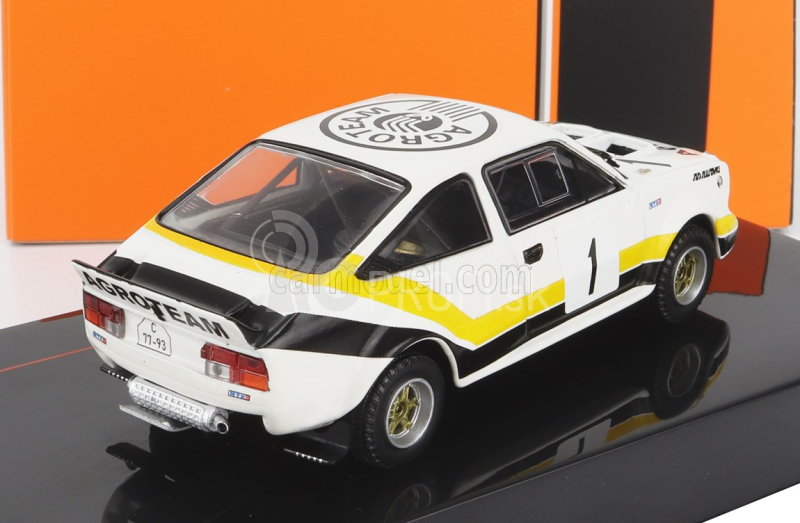 Ixo-models Škoda 160rs Mtx (nočná verzia) N 1 Rally Šumava 1984 V.blahna - P.scovanek 1:43 Biela Čierna Žltá