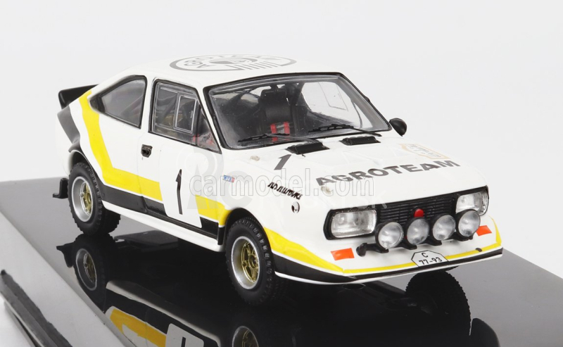 Ixo-models Škoda 160rs Mtx (nočná verzia) N 1 Rally Šumava 1984 V.blahna - P.scovanek 1:43 Biela Čierna Žltá