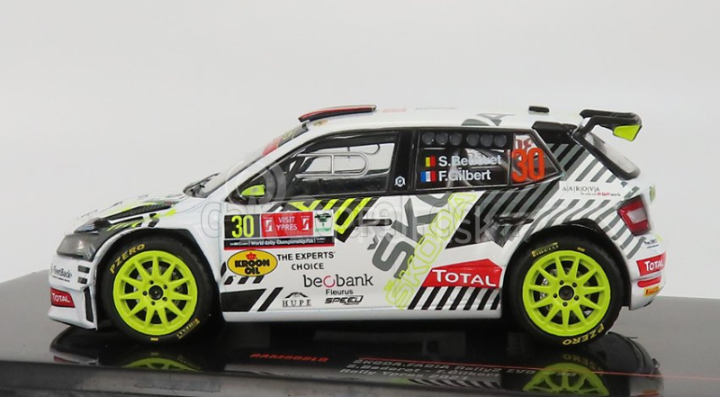 Ixo-models Škoda Fabia Rally2 Evo N 30 Rally Ypres 2021 S.bedoret - F.gilbert 1:43 Biela Čierna Žltá