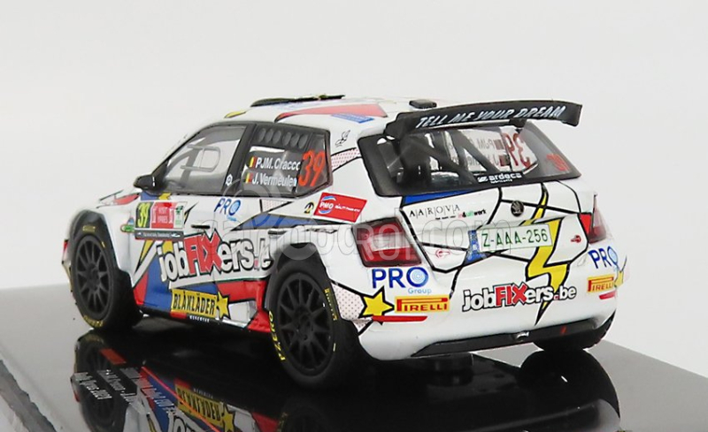 Ixo-models Škoda Fabia Rally2 Evo N 39 Rally Ypres 2021 P.j.cracco - J.vermeulen 1:43 Biela červená modrá