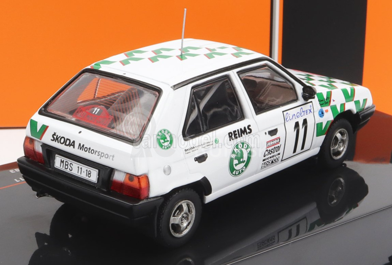 Ixo-models Škoda Favorit 136l Team Škoda Motorsport N 11 Rally Montecarlo 1993 E.triner - J.klima 1:43 Bielozelená