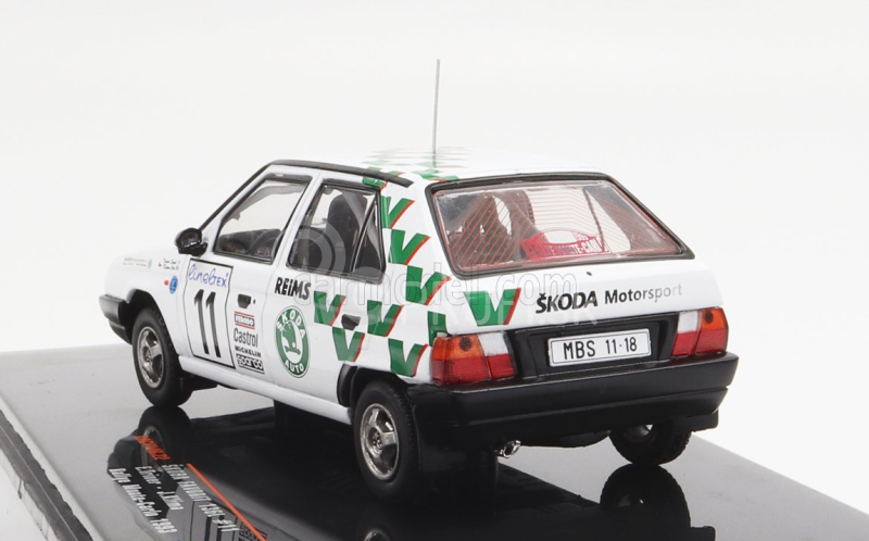 Ixo-models Škoda Favorit 136l Team Škoda Motorsport N 11 Rally Montecarlo 1993 E.triner - J.klima 1:43 Bielozelená