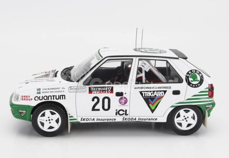 Ixo-models Škoda Felicia N 20 Rally Rac Lombard 1995 S.blomqvist - B.melander 1:18 Bielozelená