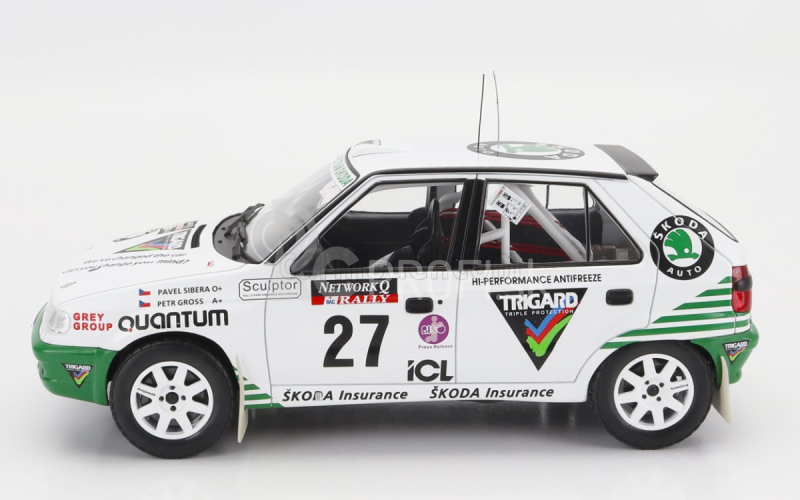 Ixo-models Škoda Felicia N 27 Rally Rac Lombard 1995 P.sibera - P.gross 1:18 Bielozelená