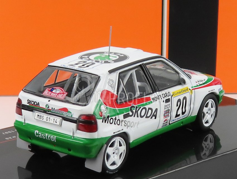 Ixo-models Škoda Felicia Team Škoda Motorsport N 20 Rally Montecarlo 1997 E.triner - J.gal 1:43 Biela zelená červená