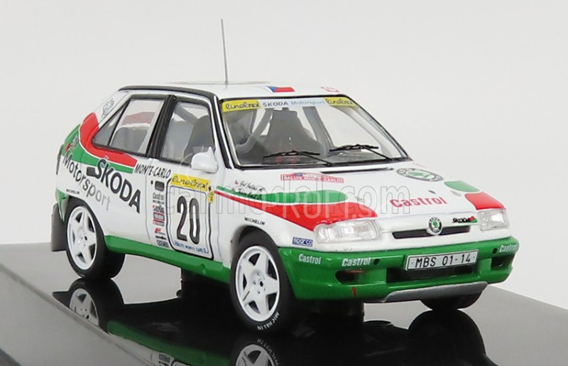 Ixo-models Škoda Felicia Team Škoda Motorsport N 20 Rally Montecarlo 1997 E.triner - J.gal 1:43 Biela zelená červená