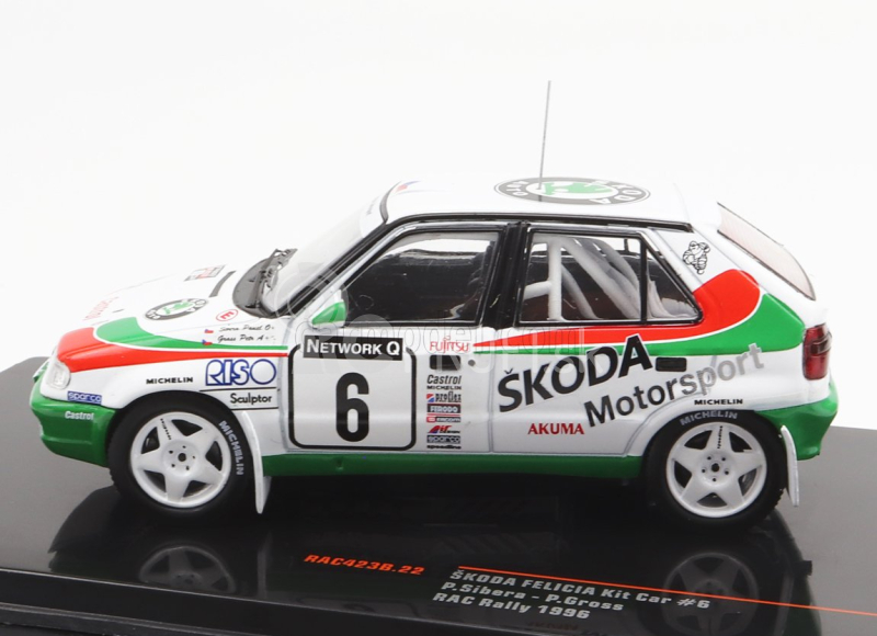 Ixo-models Škoda Felicia Team Škoda Motorsport N 6 Rally Rac Lombard 1996 P.sibera - P.gross 1:43 Biela červená