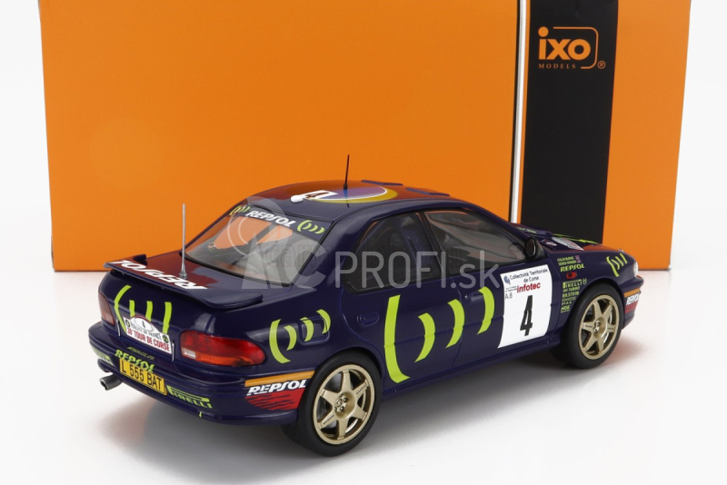 Ixo-models Subaru Impreza 555 Repsol N 4 Rally Tour De Corse 1995 C.mcrae - D.ringer 1:24 Modrá Žltá