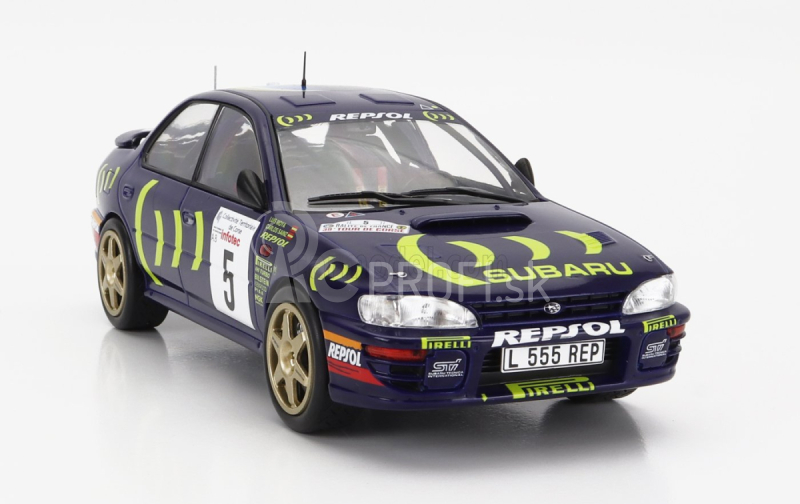 Ixo-models Subaru Impreza 555 Repsol N 5 Rally Tour De Corse 1995 C.sainz - L.moya 1:24 Modrá Žltá