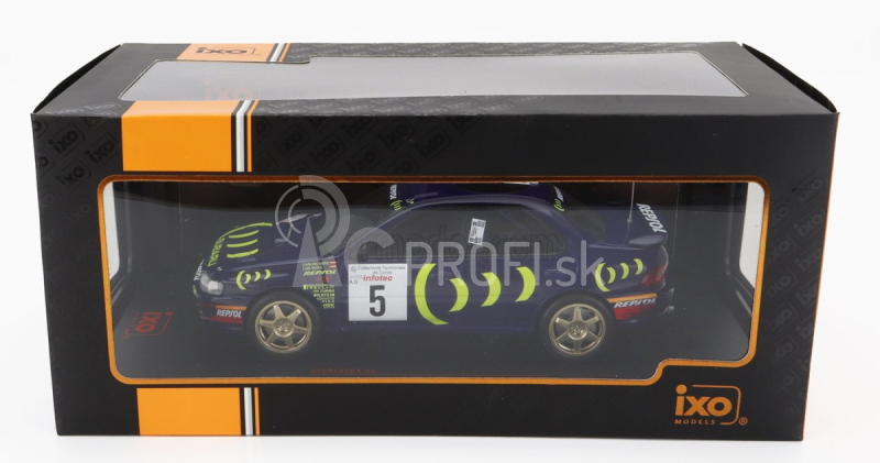 Ixo-models Subaru Impreza 555 Repsol N 5 Rally Tour De Corse 1995 C.sainz - L.moya 1:24 Modrá Žltá