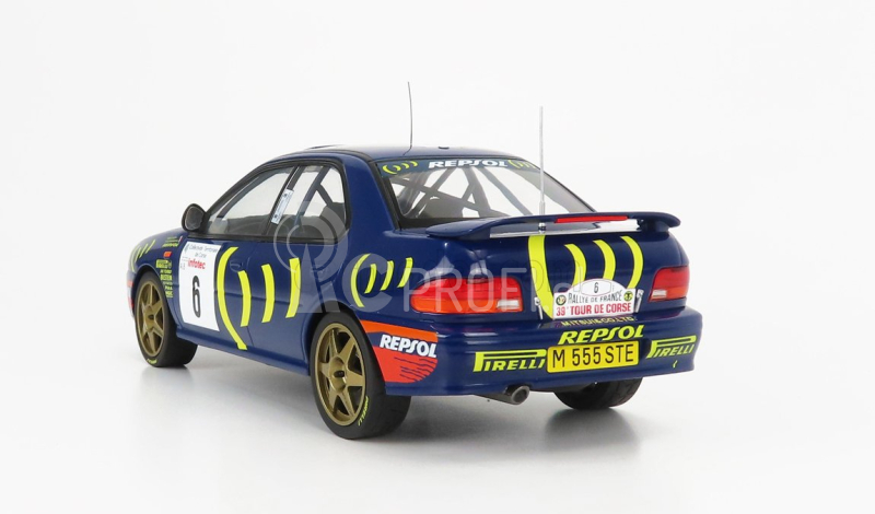 Ixo-models Subaru Impreza 555 Repsol N 6 Rally Tour De Corse 1995 P.liatti - A.alessandrini 1:18 Modrá Žltá