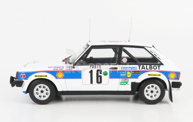 Ixo-models Talbot Sunbeam Lotus (nočná verzia) N 16 Rally Montecarlo 1981 G.frequelin - J.todt 1:24 Biela svetlomodrá