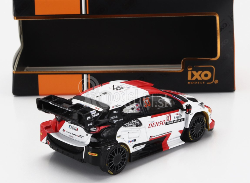 Ixo-models Toyota Yaris Gr Hybrid Rally1 Team Toyota Gazoo Racing Wrt N 33 7th Rally Croatia 2023 Elfyn Evans - Scott Martin 1:43 Biela červená čierna