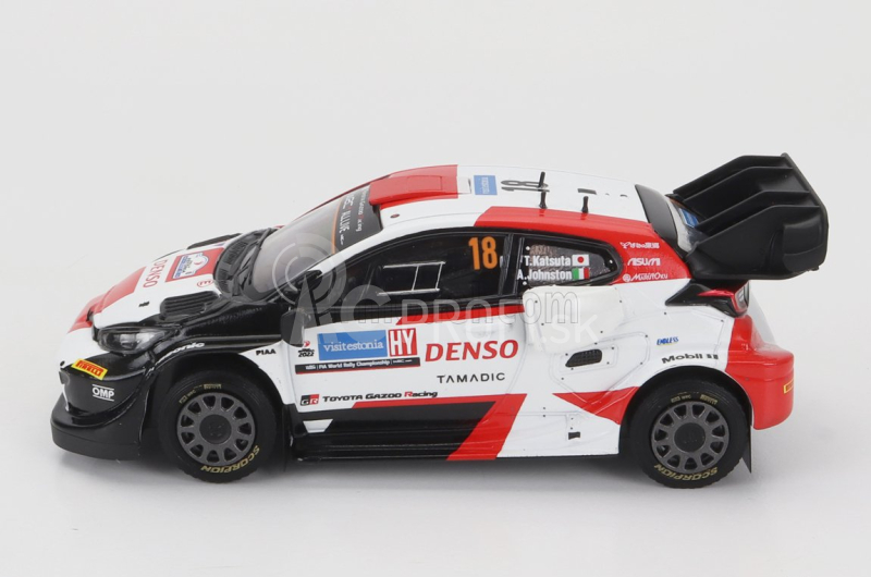 Ixo-models Toyota Yaris Gr Rally1 Team Toyota Gazoo Racing Wrt N 18 7th Rally Estland 2022 Takamoto Katsuta - Aaron Johnston 1:43 Biela červená čierna