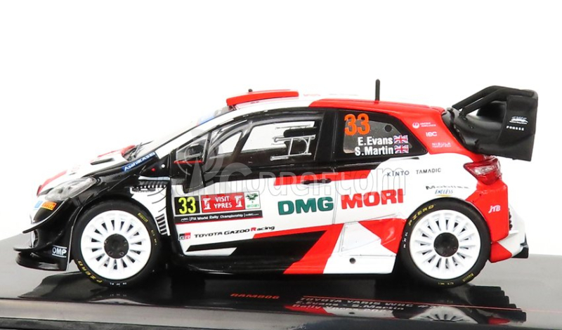 Ixo-models Toyota Yaris Wrc N 33 Rally Ypres 2021 E.evans - S.martin 1:43 Biela červená čierna