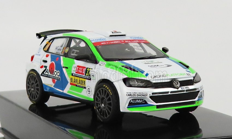 Ixo-models Volkswagen Polo Gti R5 N 37 Rally Ypres 2021 V.verschueren - F.cuvelier 1:43 Biela Zelená Modrá