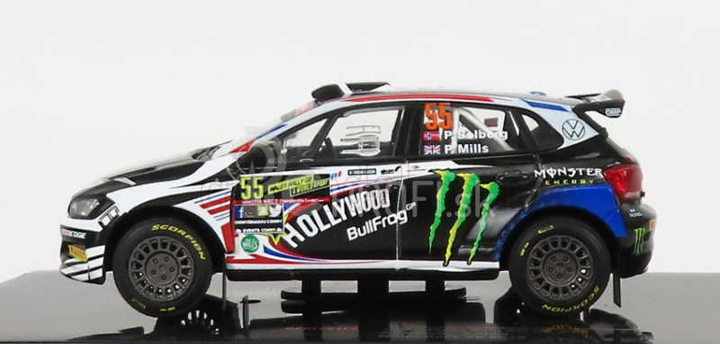 Ixo-models Volkswagen Polo Gti R5 N 55 Rally Wales 2019 P.solberg - P.mills 1:43 Biela čierna modrá