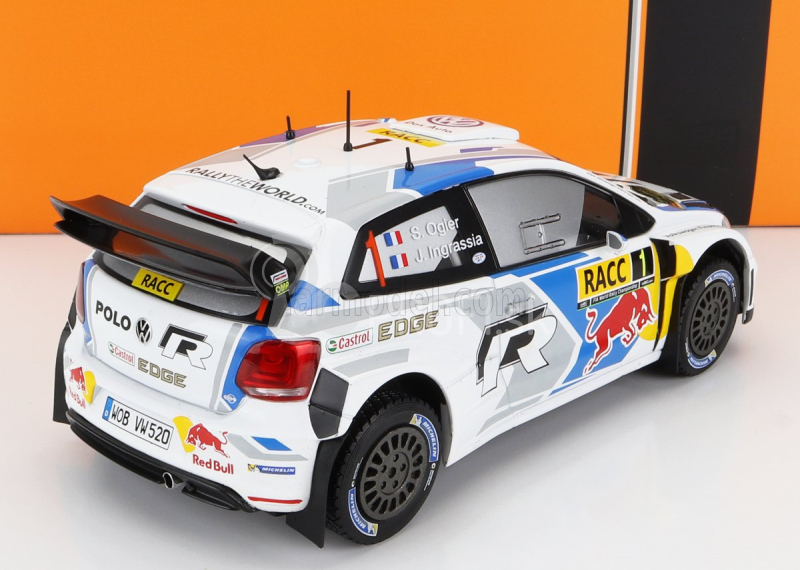 Ixo-models Volkswagen Polo R Wrc Red Bull N 1 Rally Catalunya 2014 S.ogier - J.ingrassia 1:24 Biela Modrá Žltá