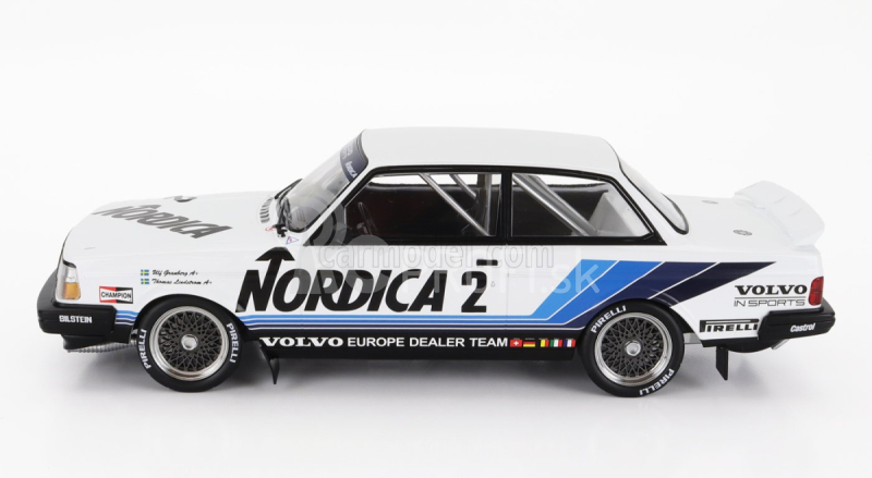 Ixo-models Volvo 240 Turbo Team Nordica Ras Sport N 2 Brno Etcc 1986 U.granberg - T.lindstrom 1:18 Biela svetlomodrá