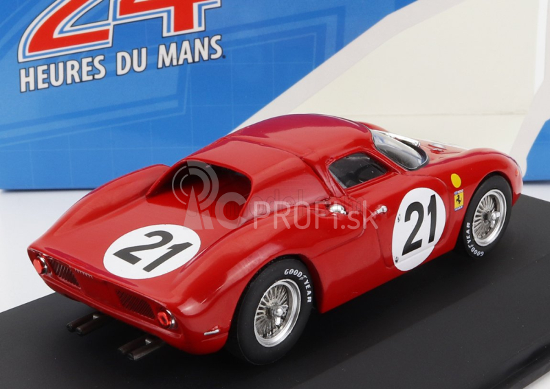 Ixo-modely Ferrari 250lm 3.3l V12 Ch. N5893 Team N.a.r.t. North American Racing N 21 Víťaz 24h Le Mans 1965 Jochen Rindt - Masten Gregory 1:43 Červená