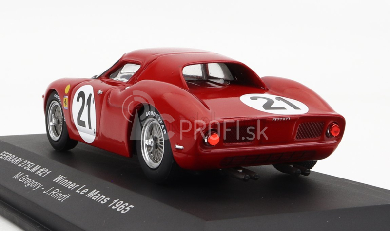 Ixo-modely Ferrari 250lm 3.3l V12 Ch. N5893 Team N.a.r.t. North American Racing N 21 Víťaz 24h Le Mans 1965 Jochen Rindt - Masten Gregory 1:43 Červená