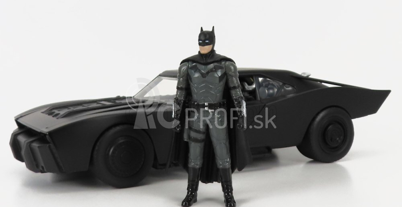 Jada Batman Batmobil s figúrkou 2022 - The Batman Movie 1:18 Matt Black