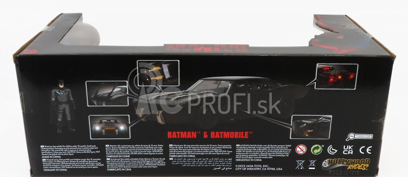 Jada Batman Batmobil s figúrkou 2022 - The Batman Movie 1:18 Matt Black