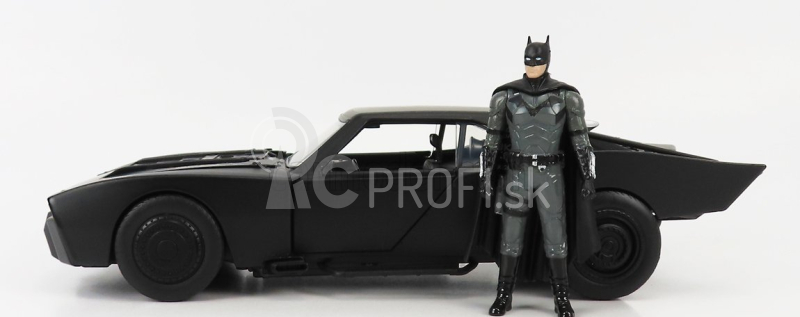 Jada Batman Batmobil s figúrkou 2022 - The Batman Movie 1:18 Matt Black