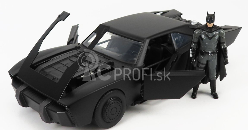 Jada Batman Batmobil s figúrkou 2022 - The Batman Movie 1:18 Matt Black