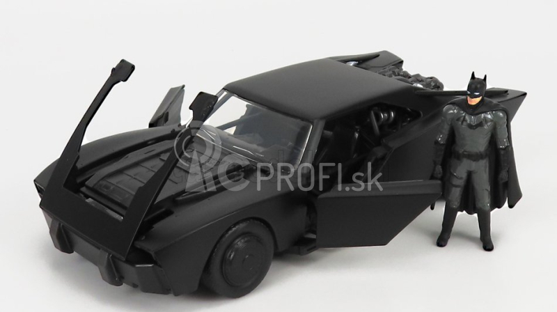 Jada Batman Batmobil s figúrkou 2022 - The Batman Movie 1:24 Matt Black