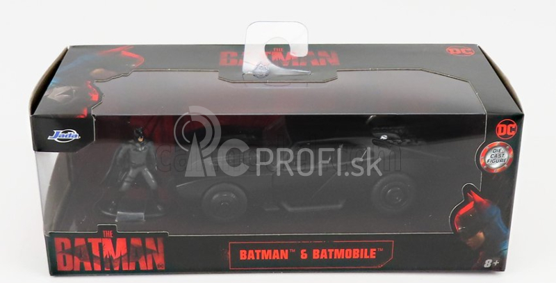 Jada Batman Batmobil s figúrkou 2022 - The Batman Movie 1:32 Matt Black