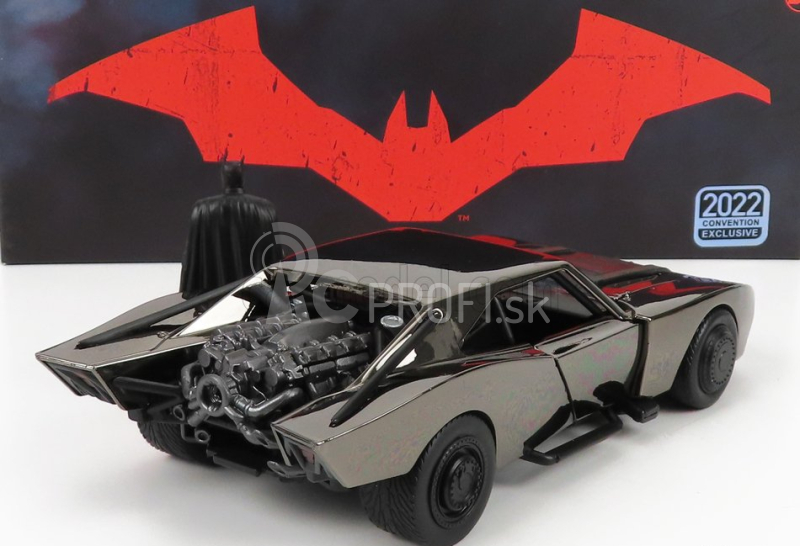 Jada Batman Batmobile s figúrkou 2022 - The Batman Movie 1:24 Chrome