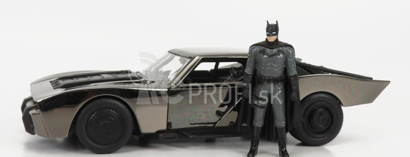 Jada Batman Batmobile s figúrkou 2022 - The Batman Movie 1:24 Chrome