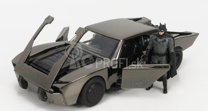 Jada Batman Batmobile s figúrkou 2022 - The Batman Movie 1:24 Chrome