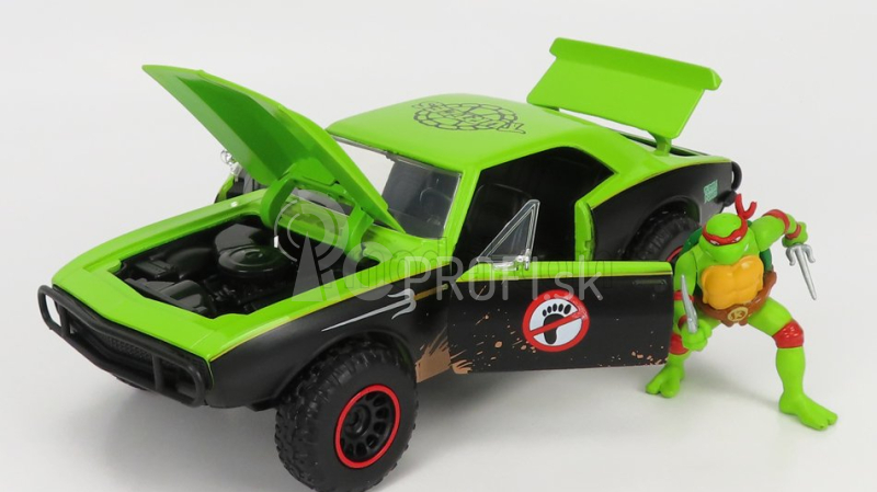 Jada Chevrolet Camaro 1967 - Raphael Ninja Turtles - Tartarughe Ninja 1:24 zelená čierna