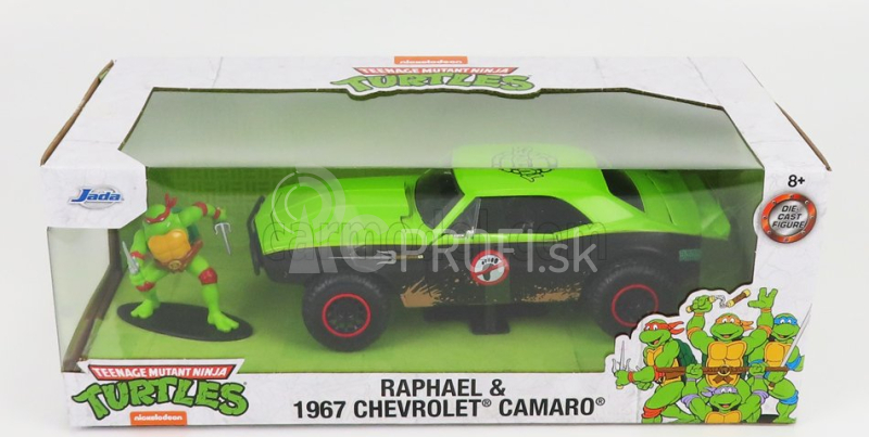 Jada Chevrolet Camaro 1967 - Raphael Ninja Turtles - Tartarughe Ninja 1:24 zelená čierna