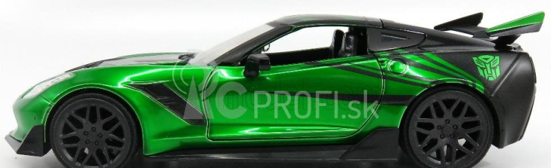 Jada Chevrolet Corvette C7 Coupe Stingray 2014 - Crosshairs Transformers V L'ultimo Cavaliere - film 2017 1:24 Zelená s čiernou