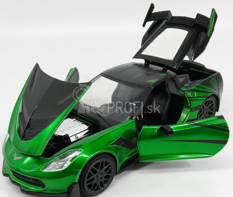 Jada Chevrolet Corvette C7 Coupe Stingray 2014 - Crosshairs Transformers V L'ultimo Cavaliere - film 2017 1:24 Zelená s čiernou