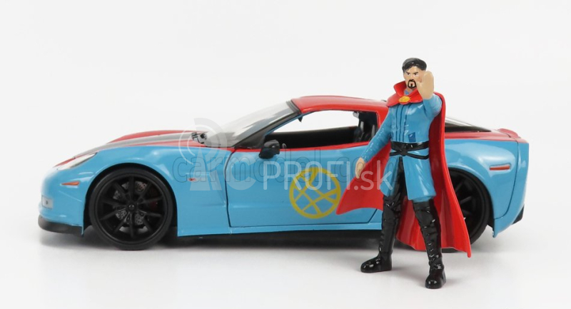 Jada Chevrolet Corvette Z06 2015 s figúrkou Doctora Strangea 1:24 Modrá červená