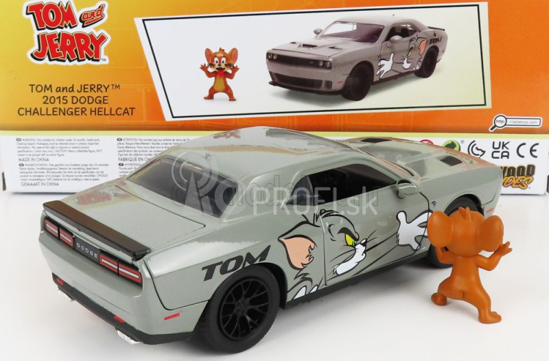 Jada Dodge Challenger Coupe 2015 - Tom & Jerry 1:24 Grey