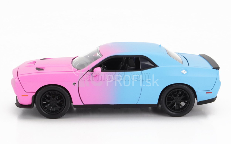 Jada Dodge Challenger Srt Hellcat Coupe Custom 2015 1:24 Pink Light Blue