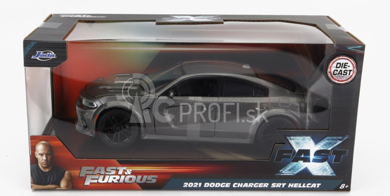 Jada Dodge Charger 2021 - Fast & Furious Fast X 1:24 sivá