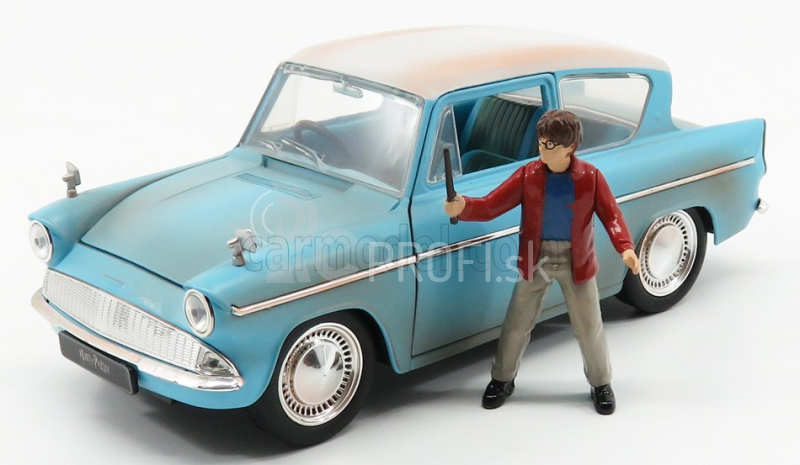 Jada Ford england Anglia 1959 Harry Potter - Film - S figúrkou 2016 1:24 Light Blue