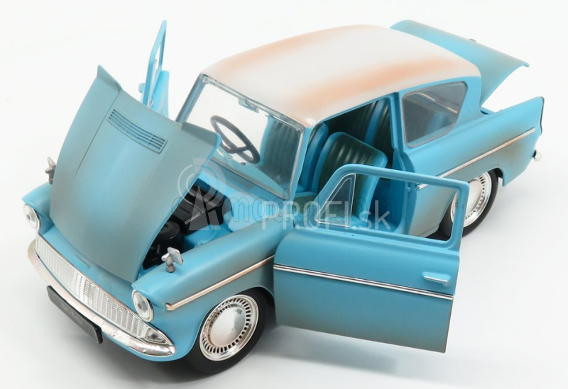 Jada Ford england Anglia 1959 Harry Potter - Film - S figúrkou 2016 1:24 Light Blue