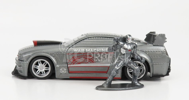 Jada Ford usa Mustang Coupe 2006 s figúrkou War Machine 1:32 sivá