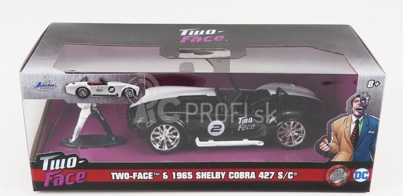 Jada Ford usa Shelby Cobra 427/sc Spider N 2 1965 - Dvojtvárny 1:32 čierny biely