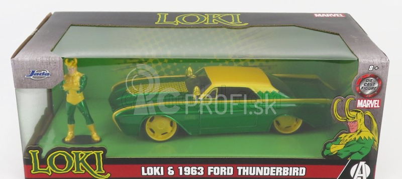 Jada Ford usa Thunderbird s Marvel Loki 1963 1:24 zelená žltá