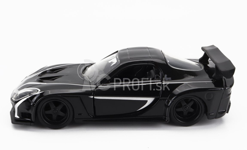 Jada Mazda Rx-7 s figúrkou Black Panther 1995 1:32 čierna